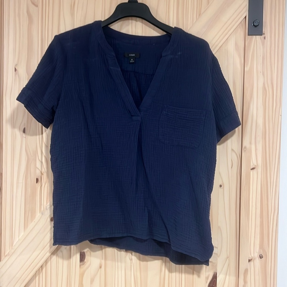 J. Crew V-Neck soft gauze popover